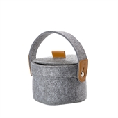 Zone Craft Kurv m/låg - Grey 13 cm
